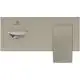 Wand-Waschtischarmatur in Silber mit eckiger Rosette und seitlichem Auslauf. Logo von Ideal Standard auf der Armatur sichtbar.